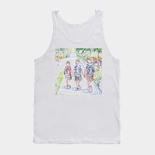 Children going to school Tank Top